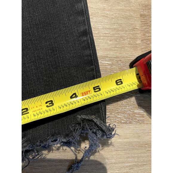 Madewell Women's Jeans 32 9" High-Rise Skinny Black Button Fly Raw‎ Hem EUC - Picture 10 of 10